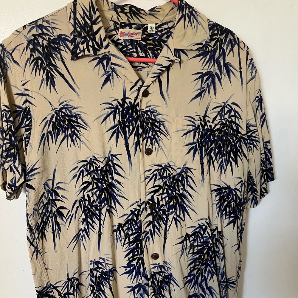 Sun Surf Men’s Aloha Shirt - Bamboo Print